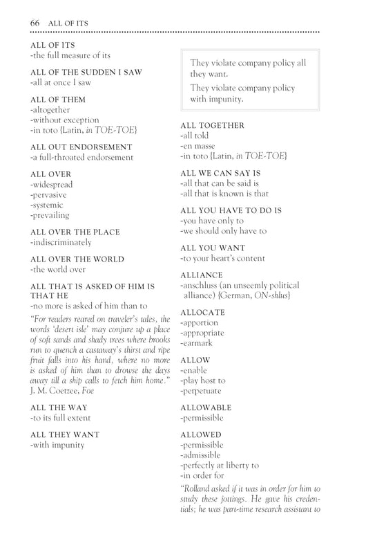 Well-Spoken Thesaurus